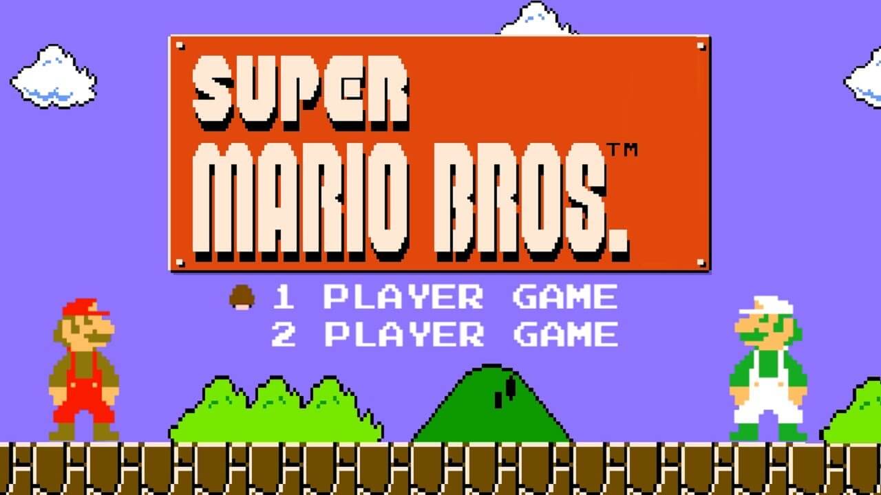 Super Mario Brothers game intro